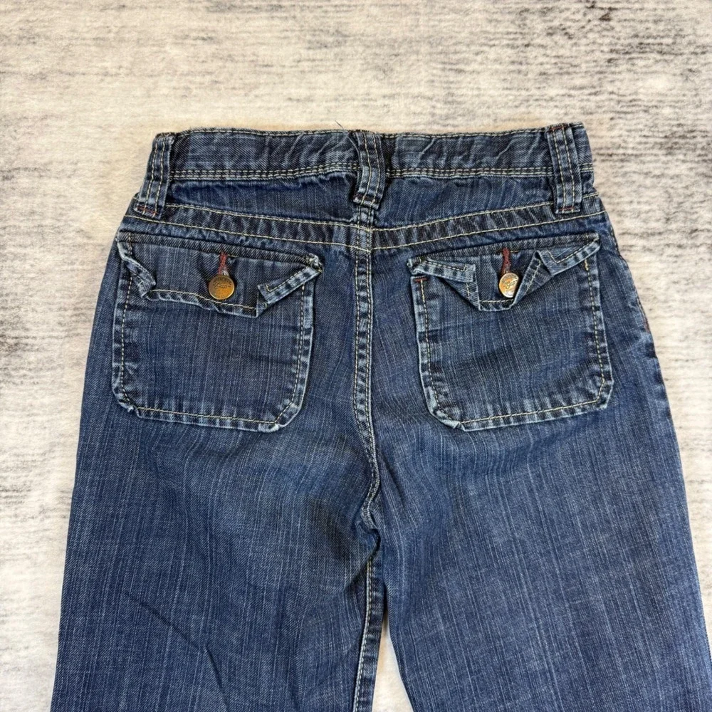 Gap Kids 1969 Dark Wash Flare Leg Jeans Slim Fit‎ Size 12 Adjustable Waist HOL07